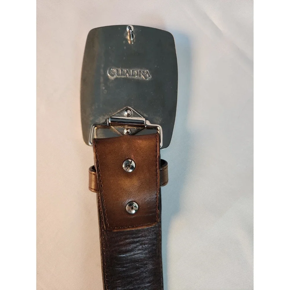 Cuadra Men's Brown Genuine Python Leather Western Belt Size 40 Exotic Mexico